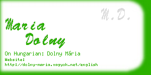 maria dolny business card